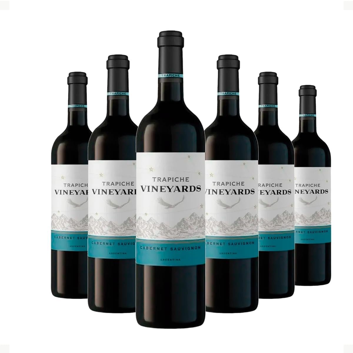 Kit 6 Vinhos Trapiche Vineyards Cabernet Sauvignon, Vinho Argentino, Uva Cabernet Sauvignon