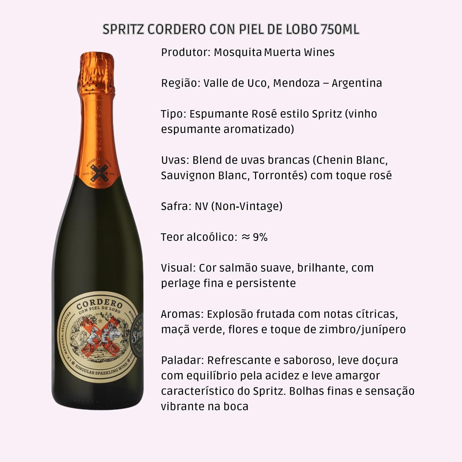 Spritz Cordero con Piel de Lobo 750ml - Imagem 4